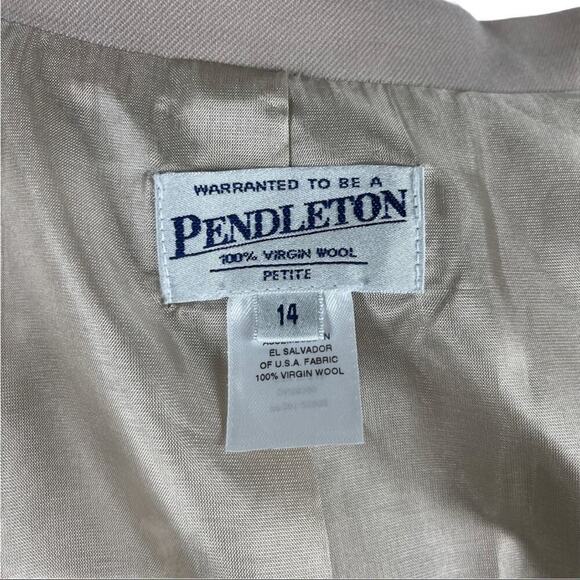 Pendleton Virgin Wool Single Button Blazer Sz 14P - Picture 14 of 15